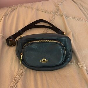 Coach Midnight Blue Leather Belt Bag